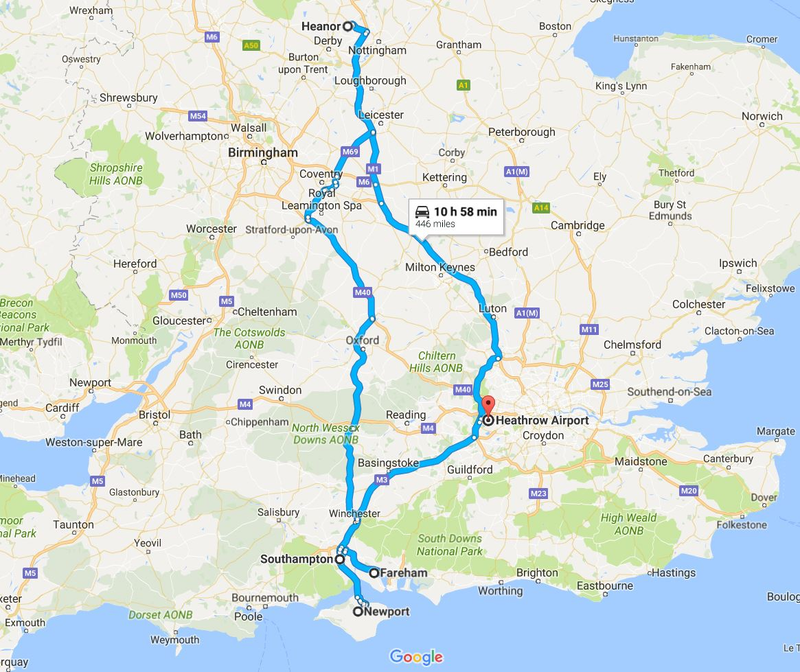 Here is the UK Drive route so far, if you’re keeping track...